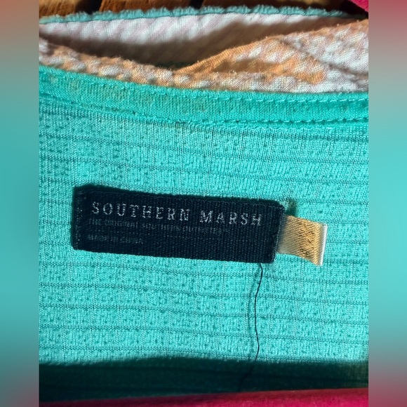 Southern Marsh Women’s Duck 1/4 Zip Fleece FieldTec Waffle Green pullover XS - Picture 3 of 5